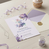 Fairy First Birthday Invitation | Dusty Purple 招待状