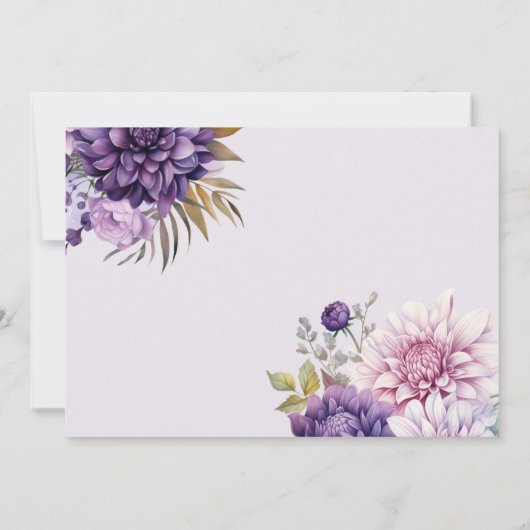 Fairy First Birthday Invitation | Dusty Purple 招待状 (裏面)