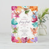 Fairy First Birthday Invitation, Fairy Invitation 招待状 (スタンド正面)