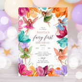 Fairy First Birthday Invitation, Fairy Invitation 招待状