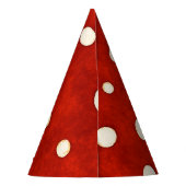 Fairy First Birthday Mushroom Red Polka dot パーティーハット (裏面)