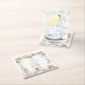 Fairy First Birthday Party Personalized スクエアペーパーコースター (インサイチュ)