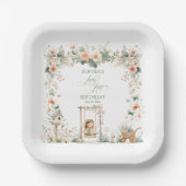 Fairy First Birthday Party Personalized ペーパープレート (正面)