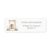 Fairy First Birthday Party Return Address Label ラベル (正面)