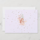 Fairy First Birthday Pastel Lilac Whimsical Photo 招待状 (裏面)