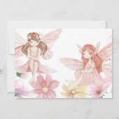 Fairy First Birthday Photo Invitation 招待状 (裏面)