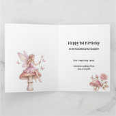 Fairy First Birthday Pink Number One Girl's 1st カード (内部)