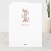 Fairy First Birthday Pink Number One Girl's 1st カード (裏面)