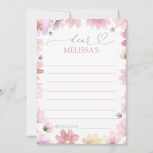 Fairy First Birthday Time Capsule Card 招待状 (正面)