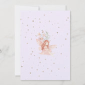 Fairy First Birthday Whimsical Garden Purple 招待状 (裏面)