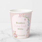 Fairy First Birthday Whimsical Mushroom Paper cup 紙コップ (正面)