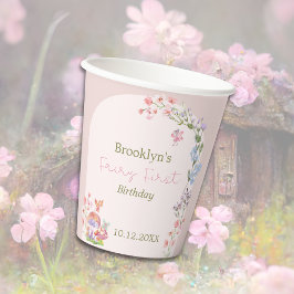 Fairy First Birthday Whimsical Mushroom Paper cup 紙コップ