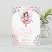 Fairy First garden birthday Party Invitation 招待状 (スタンド正面)