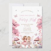 Fairy First garden birthday Party Invitation 招待状 (正面)