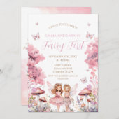 Fairy First garden birthday Party Invitation 招待状 (正面/裏面)