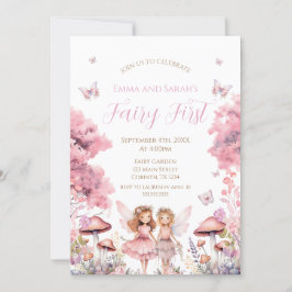 Fairy First garden birthday Party Invitation 招待状