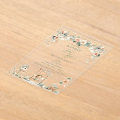 Fairy First Girl's Birthday Party Custom アクリル招待状 (レイダウン)