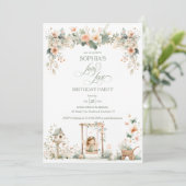 Fairy First Girl's Birthday Party Custom 招待状 (スタンド正面)