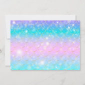 Fairy First Purple Sea Photo 1st Birthday  招待状 (裏面)