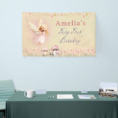 Fairy First Theme Girl's 1st Birthday Party Custom 横断幕 (トレードショー)