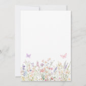 Fairy First Whimsical Floral 1st Birthday  招待状 (裏面)