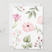 Fairy First Whimsical Floral 1st Birthday 招待状 (裏面)