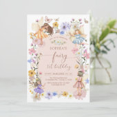 Fairy First Wildflower 1st Birthday Invitation 招待状 (スタンド正面)