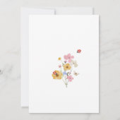 Fairy First Wildflower 1st Birthday Invitation 招待状 (裏面)