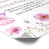 Fairy Floral Butterfly Birthday Party Time Capsule ポスター (角)