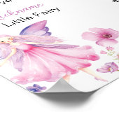 Fairy Floral Butterfly First Year Photo Milestone ポスター (角)