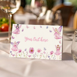 Fairy Floral Garden Birthday Party Food Tent プレイスカード