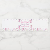 Fairy Floral Garden Pastel Butterfly  Birthday ペットボトルラベル (シングルラベル)