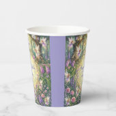 Fairy Floral Garden Purple Birthday 紙コップ (左)