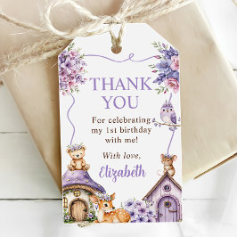 Fairy Floral Girls 1st Birthday Party ギフトタグ