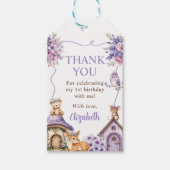 Fairy Floral Girls 1st Birthday Party ギフトタグ (正面)