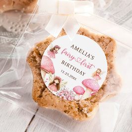 Fairy Floral Girls 1st Birthday Party ラウンドシール