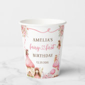 Fairy Floral Girls 1st Birthday Party 紙コップ (裏面)
