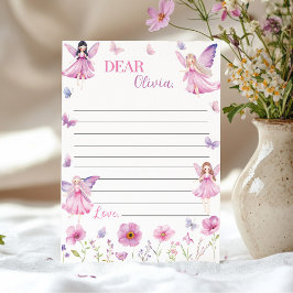 Fairy Floral Time Capsule Note Message Card サンキューカード