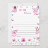 Fairy Floral Time Capsule Note Message Card サンキューカード (正面)