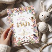 Fairy flower 2nd birthday Invitation 招待状