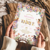 Fairy flower 3rd birthday Invitation 招待状