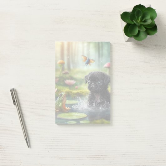 Fairy Forest Pug Memo Pad ポストイット (オフィス)