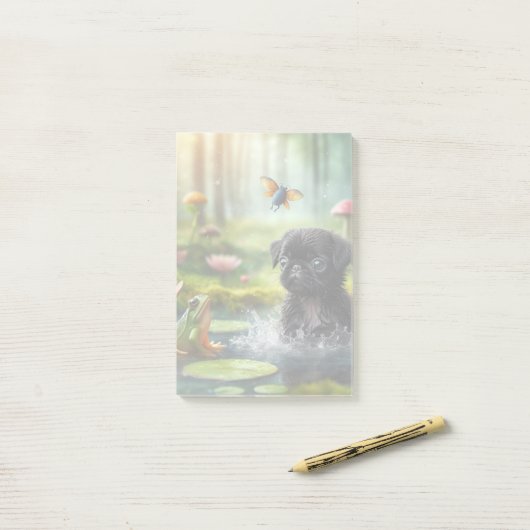 Fairy Forest Pug Memo Pad ポストイット (デスク上)