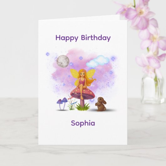 Fairy Garden Birthday Card カード (蘭)