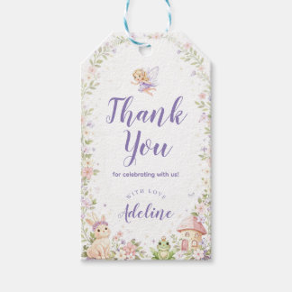 Fairy Garden Birthday Favor Tags, Thank You Labels ギフトタグ