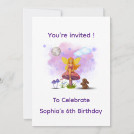 Fairy Garden Birthday Invitation 招待状