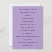 Fairy Garden Birthday Invitation 招待状 (裏面)