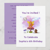 Fairy Garden Birthday Invitation 招待状 (正面/裏面)