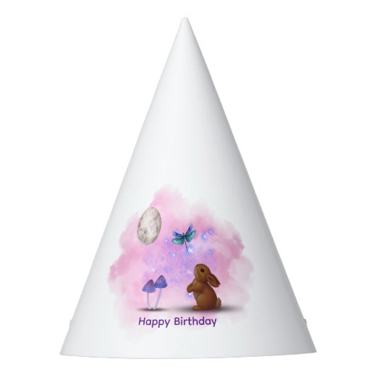 Fairy Garden Birthday Paper Hats パーティーハット (正面)