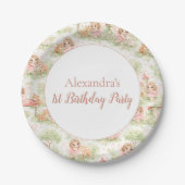 Fairy Garden First Birthday ペーパープレート (正面)